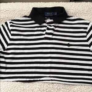 Polo by Ralph Lauren Black and White Striped Polo